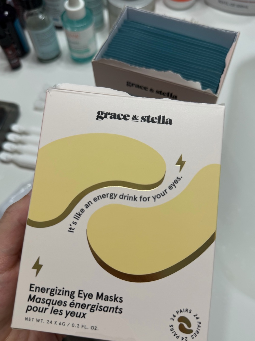 grace & stella Yellow Energizing Eye Masks - Revitalizing Under-Eye Patches